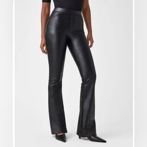 SPANX - Leather-Like Flare Pant Size Small New Without Tags